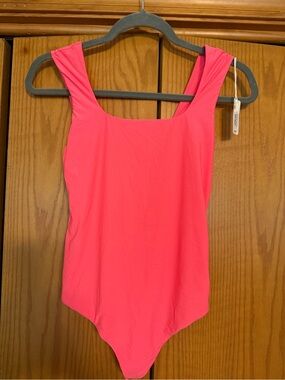 aerie Smoothez Neon Pink One-Piece Bodysuit